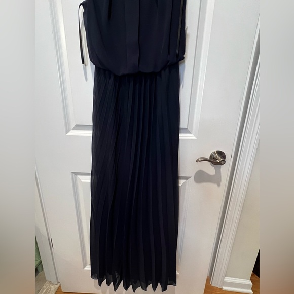 B.Darlin Navy Blue Chiffon Pleated Gown Size 5/6 NWT - Picture 13 of 13